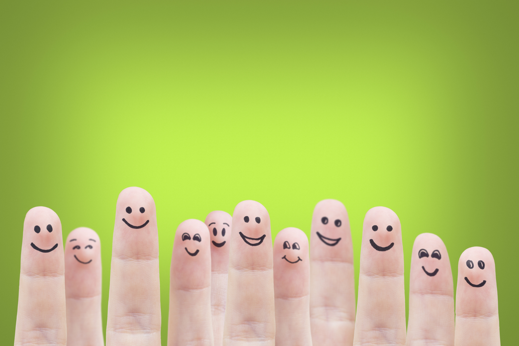 Smiley faces in emoticons and emojiis