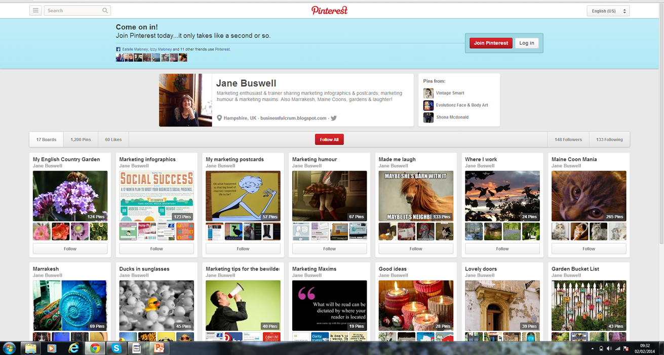Using Pinterest for marketing a business